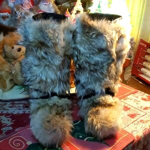 Inuit Authentic Wolf Fur Boots